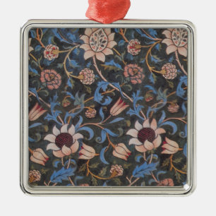 William Morris Evenlode Textile Floral Art Metal Tree Decoration