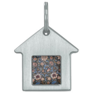 William Morris Evenlode Textile Floral Art Pet ID Tag
