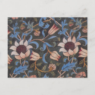 William Morris Evenlode Textile Floral Art Postcard