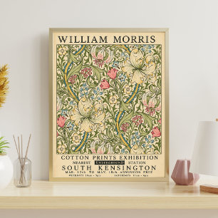 William Morris Exhibition Poster Vintage Botanic