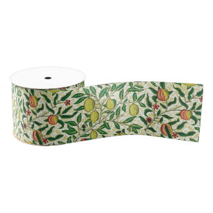 William Morris Exotic Fruit, Lemon Yellow Grosgrain Ribbon