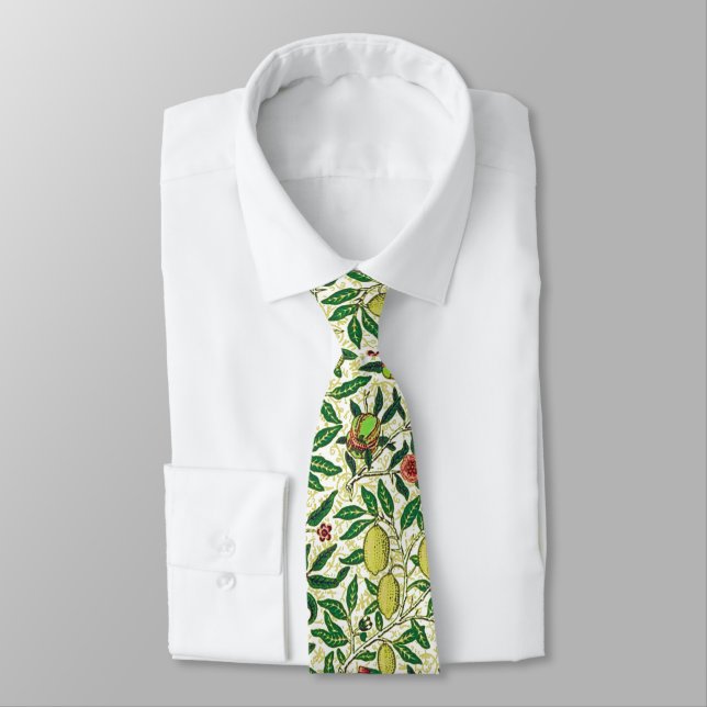 William Morris Exotic Fruit, Lemon Yellow Tie (Tied)