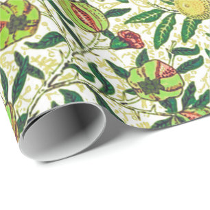 William Morris Exotic Fruit, Lemon Yellow Wrapping Paper