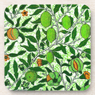 William Morris Exotic Fruit, Lime Green Coaster