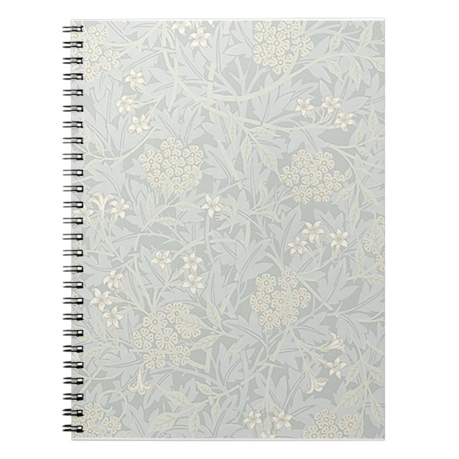 William Morris Faded Jasmine Spiral Notebook (Front)