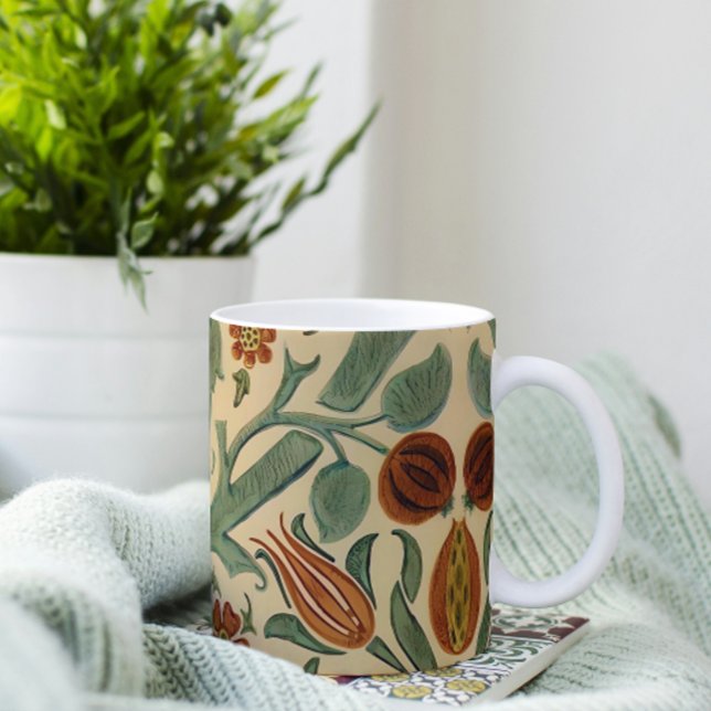 William Morris Fall Floral, English Cottage Garden Coffee Mug (Creator Uploaded)