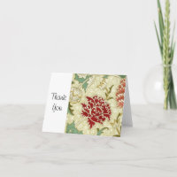 William Morris Fine Red Floral Wallpaper