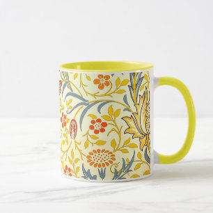 William Morris Flora Floral Wallpaper Pattern Mug