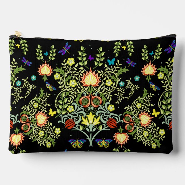 William Morris Floral Accessory Pouch (Front)