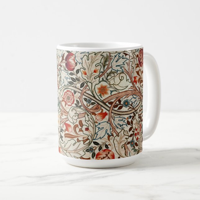 William Morris floral art design  Coffee Mug (Front Right)