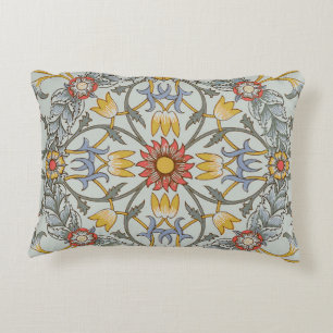 William Morris Floral Circle Flower Illustration Decorative Cushion
