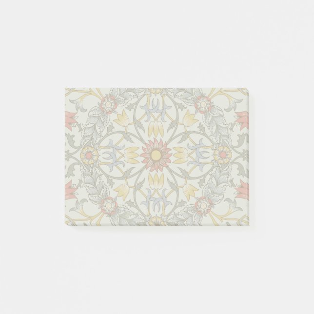 William Morris Floral Circle Flower Illustration Post-it Notes (Front)