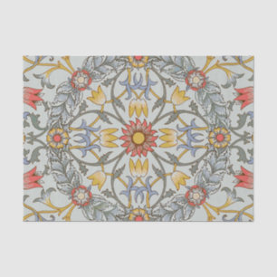 William Morris Floral Circle Flower Illustration Tissue Paper