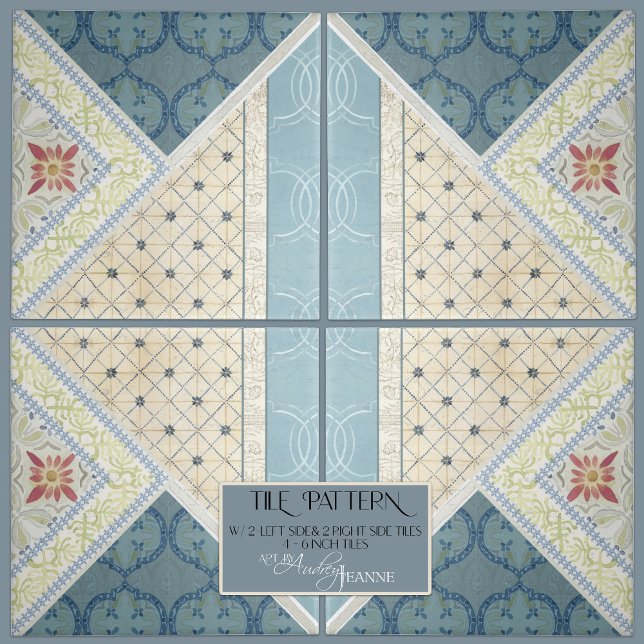 William Morris Floral Craftsman Era Collage RIGHT Tile (Creator Uploaded)