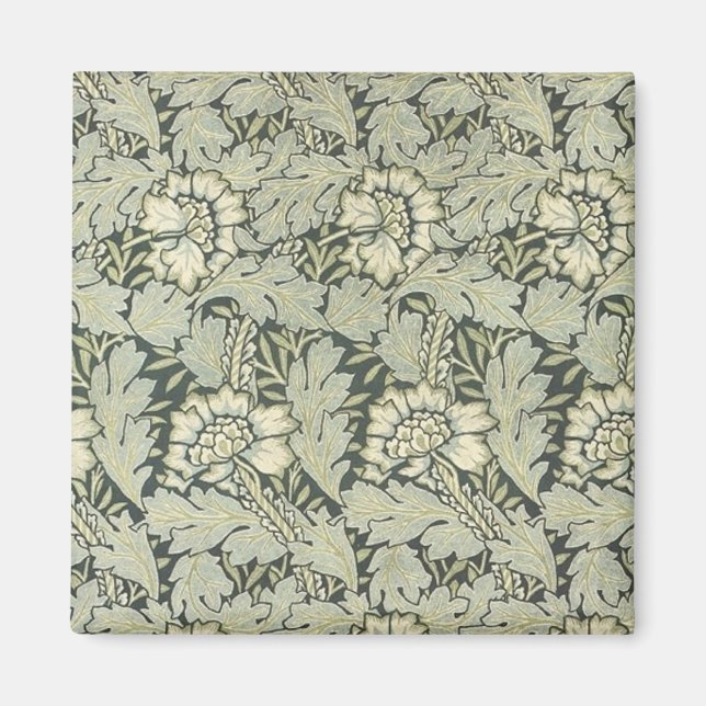 William Morris Floral Fabric Design Cards Magnet (Front)