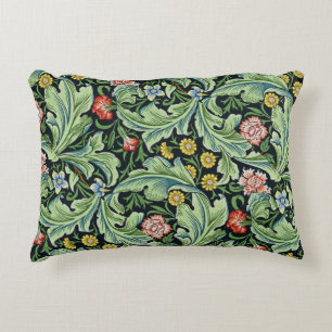 William Morris Floral Flowers Carnation Pink Green Decorative Cushion