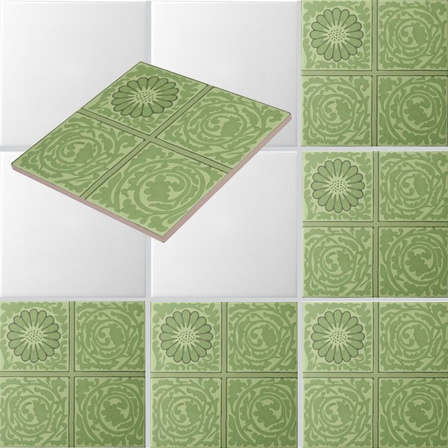 William Morris Floral Foliage Diaper Pattern Tile (Creator Uploaded)