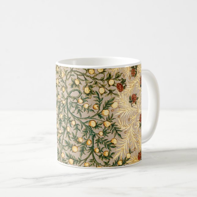 William Morris Floral Fruit Garden Flower Classic Coffee Mug (Front Right)