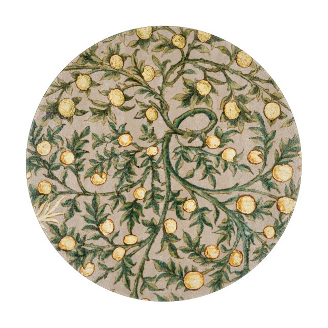 William Morris Floral Fruit Garden Flower Classic Cutting Board (Front)