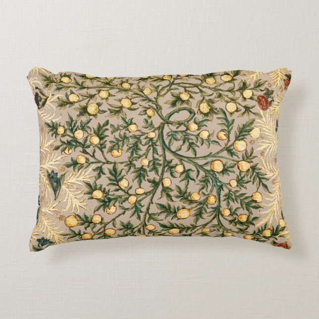 William Morris Floral Fruit Garden Flower Classic Decorative Cushion (Front)