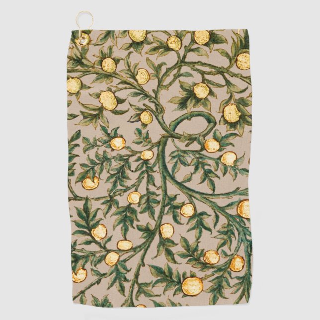 William Morris Floral Fruit Garden Flower Classic Golf Towel (Front)