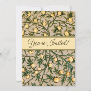 William Morris Floral Fruit Garden Flower Classic Invitation