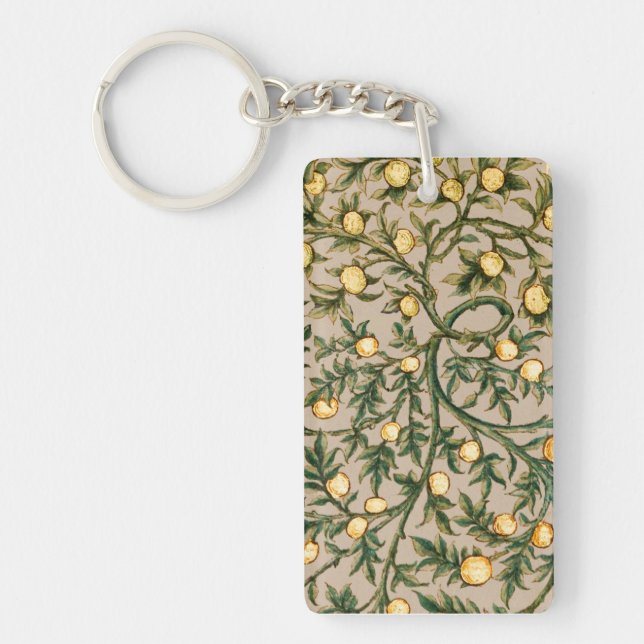 William Morris Floral Fruit Garden Flower Classic Key Ring (Front)