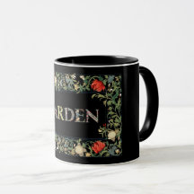 William Morris Floral Garden Motto and Frame