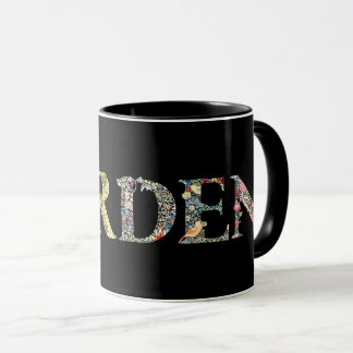 William Morris Floral Garden Motto and Frame Mug
