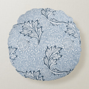William Morris Floral in Blue Round Cushion