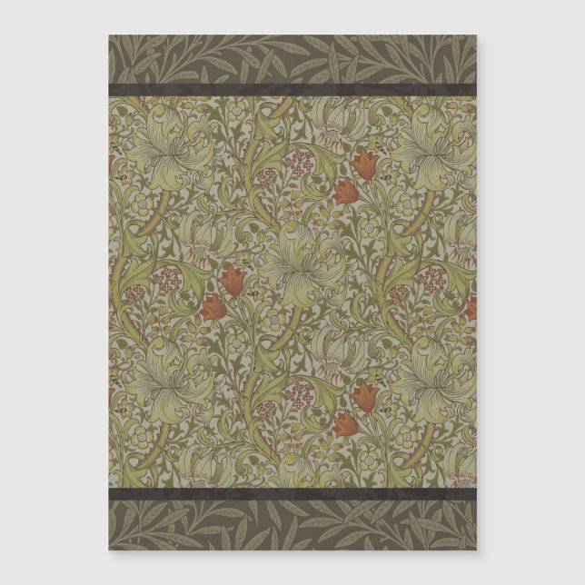 William Morris Floral lily willow art print design (Front)