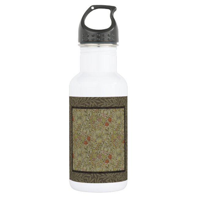 William Morris Floral lily willow art print design 532 Ml Water Bottle (Front)