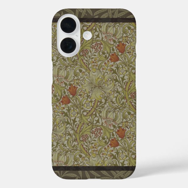 William Morris Floral lily willow art print design Case-Mate iPhone Case (Back)