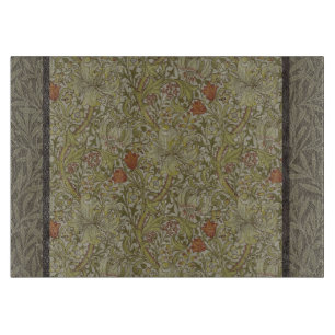 William Morris Floral lily willow art print design Cutting Board
