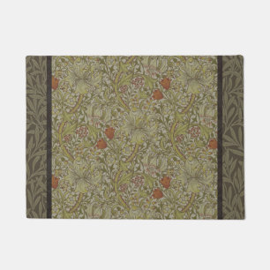 William Morris Floral lily willow art print design Doormat