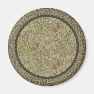 William Morris Floral lily willow art print design Magnet