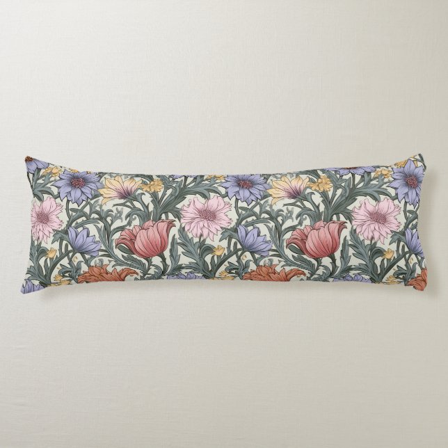 William Morris,Floral pattern,Arts and Crafts move Body Cushion (Front)