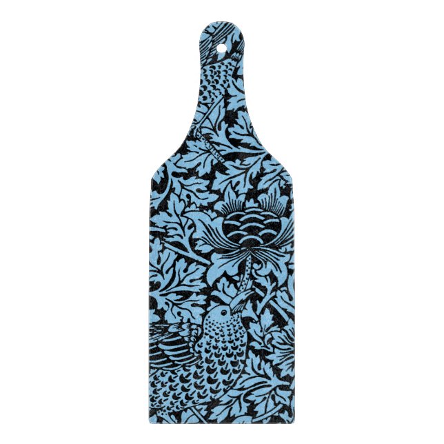 William Morris Floral Pattern Bird Anenome Cutting Board (Front)