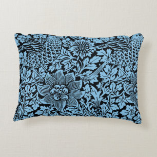 William Morris Floral Pattern Bird Anenome Decorative Cushion