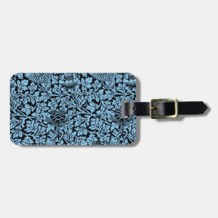 William Morris Floral Pattern Bird Anenome Luggage Tag