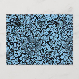 William Morris Floral Pattern Bird Anenome Postcard