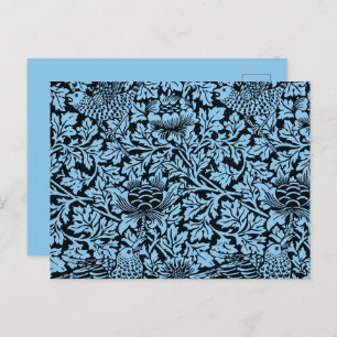 William Morris Floral Pattern Bird Anenome Postcard