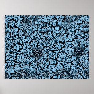 William Morris Floral Pattern Bird Flowers Poster