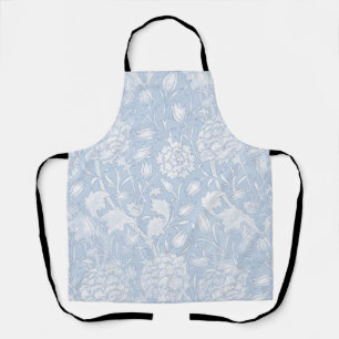 William Morris Floral Pattern in Blue Apron