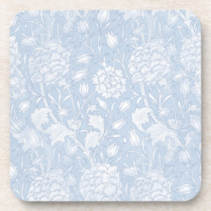 William Morris Floral Pattern in Blue Coaster