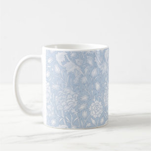 William Morris Floral Pattern in Blue Coffee Mug