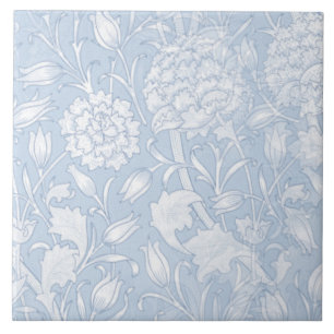William Morris Floral Pattern in Blue Tile