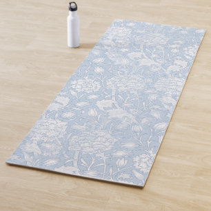 William Morris Floral Pattern in Blue  Yoga Mat