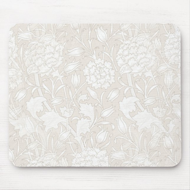 William Morris Floral Pattern in Sepia  Mouse Mat (Front)