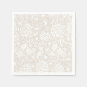 William Morris Floral Pattern in Sepia Napkin